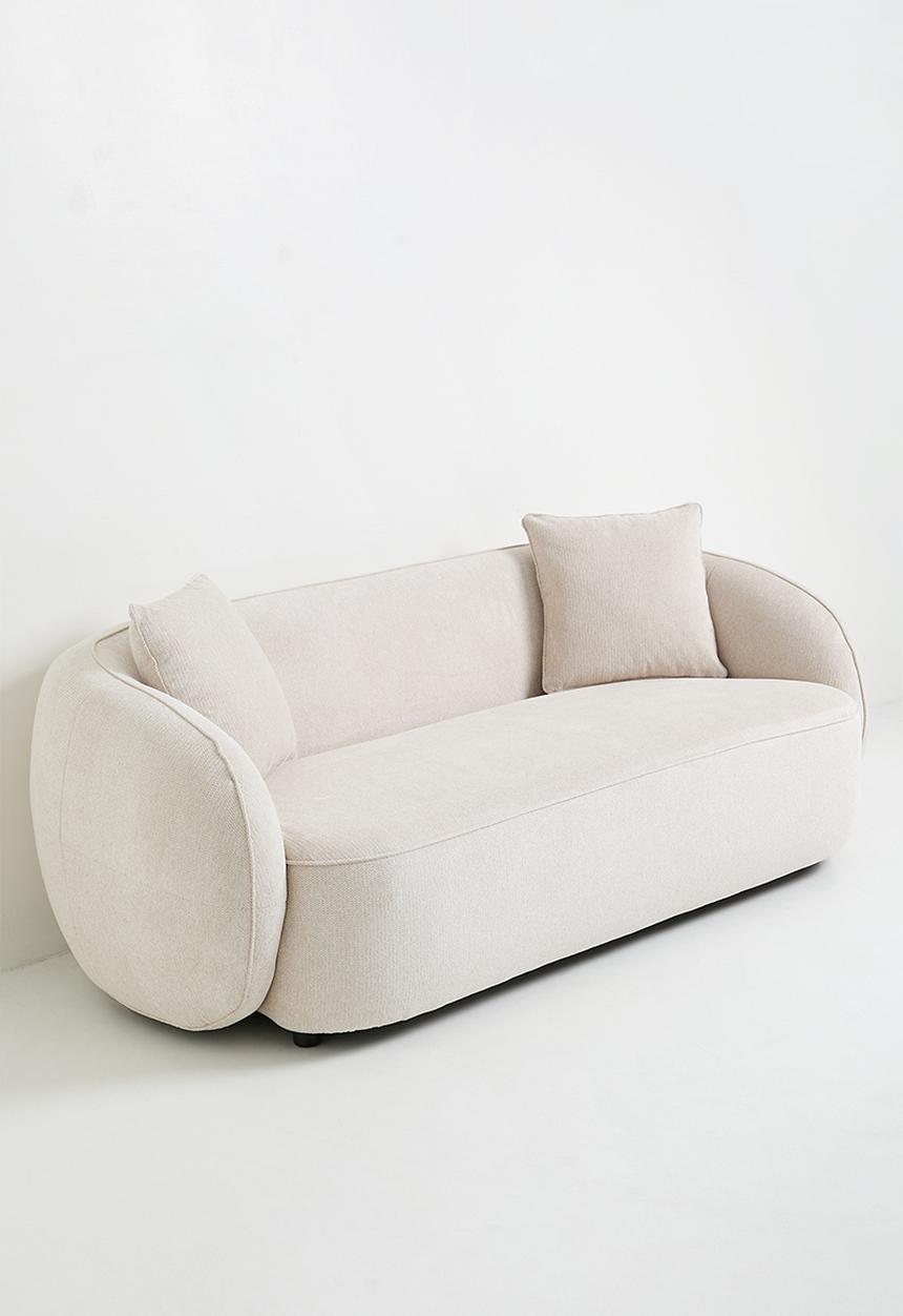 Max Curved 3 Seater Sofa - Oatmilk