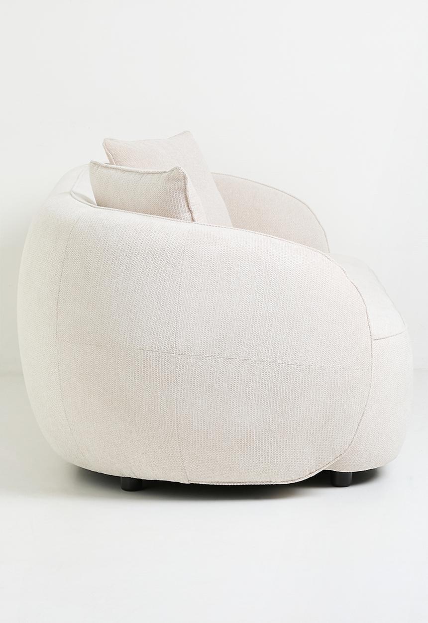 Max Curved 3 Seater Sofa - Oatmilk