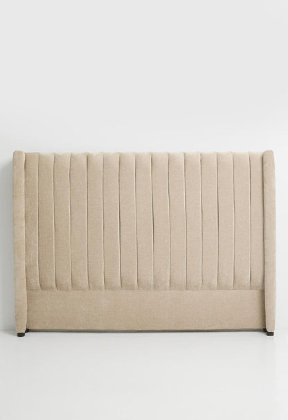 Noa Ribbed Chenille Headboard - Taupe - King