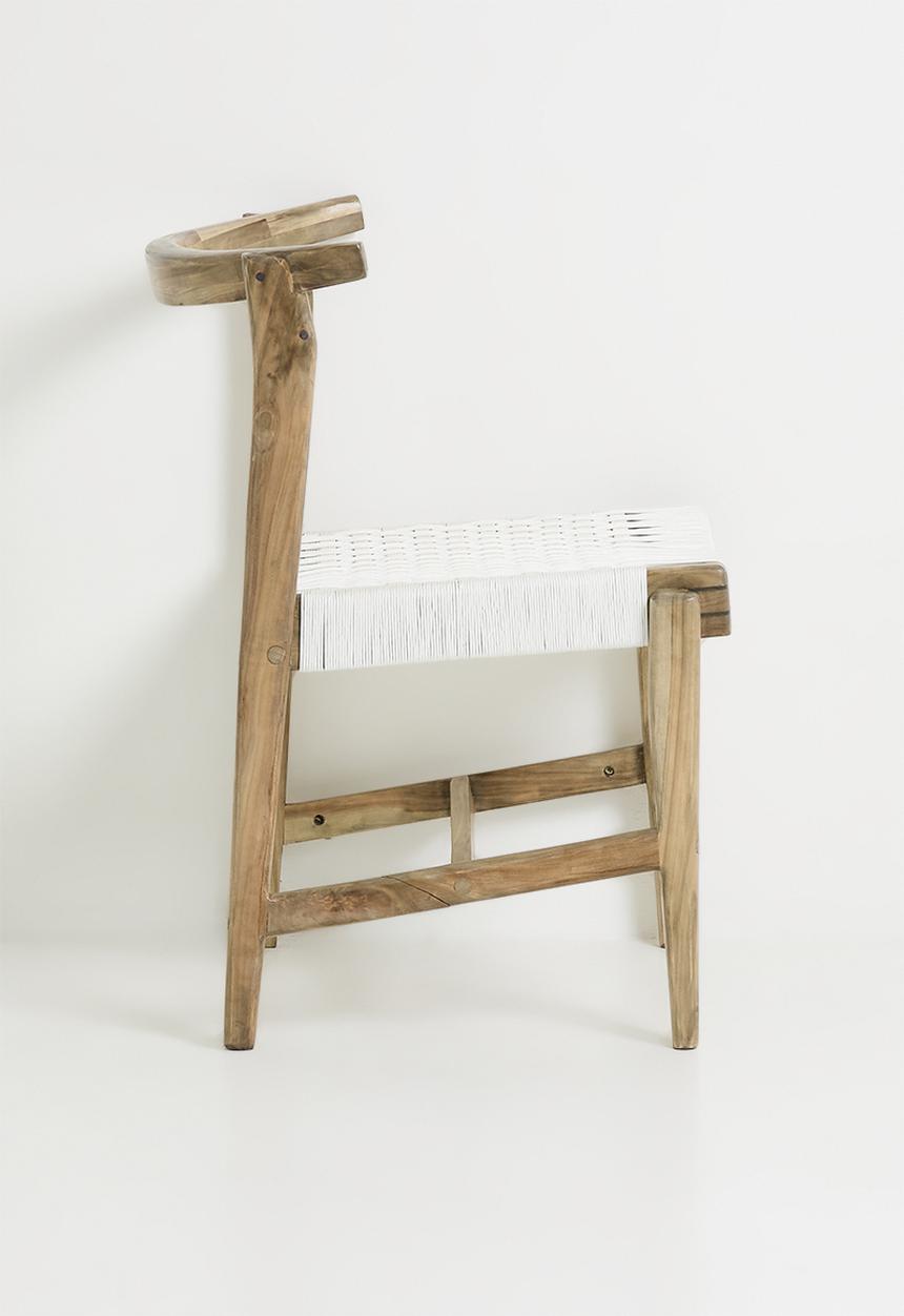 Amani Dining Chair - Natural & White