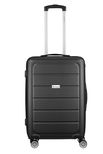 Travelwize Maple Hard Shell Spinner Luggage - Lightweight 4-Wheel Suitcase - Silver - 55 cm -