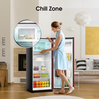 Hisense 177L Single Door Fridge with Water Dispenser - Red - H235rre-wd