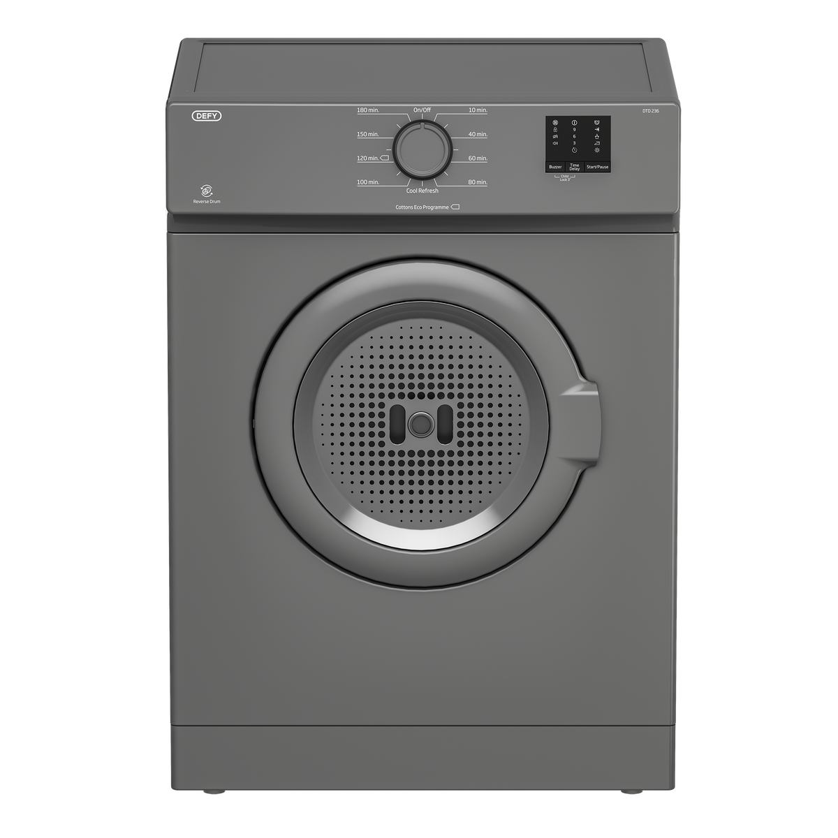 Defy DTD236 6Kg Air Vented Tumble Dryer - Manhattan Grey - DTD236 6KG Air Vented Tumble Dryer