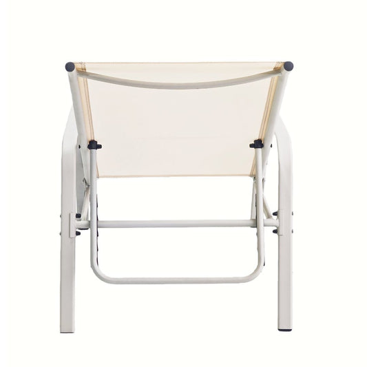 George Mason Sunny Textilene Lounger - Warm White - set of 4