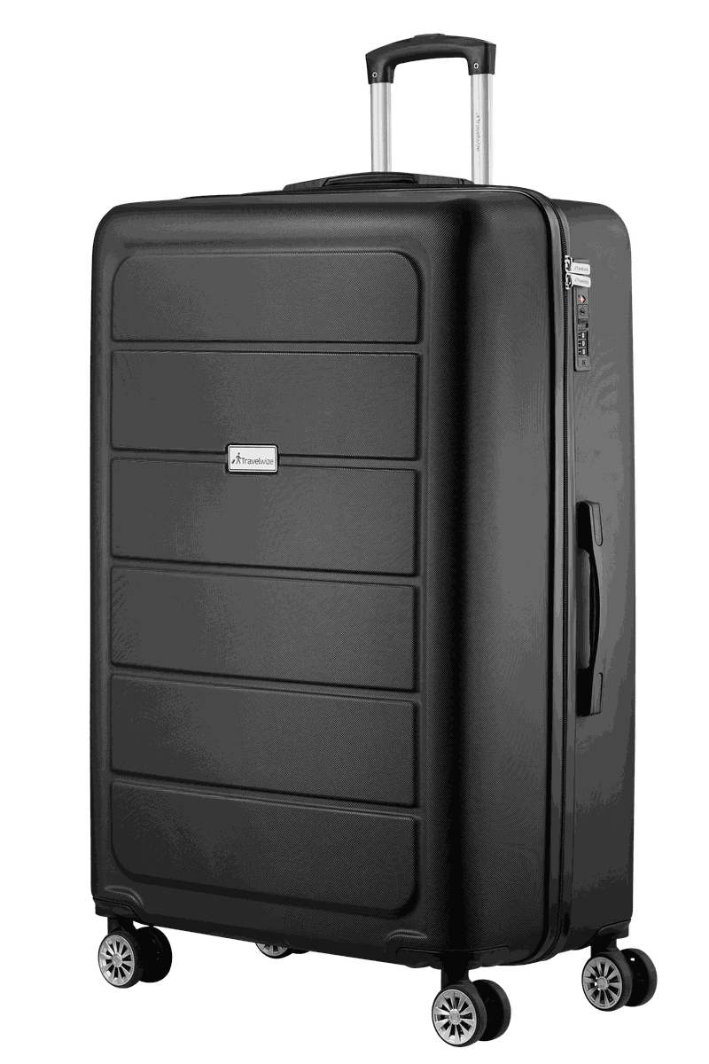 Travelwize Maple Hard Shell Spinner Luggage - Lightweight 4-Wheel Suitcase - Silver - 55 cm -