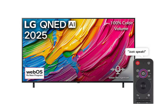 LG 55 QNED80 4K QNED AI Smart TV with webOS25 AI Magic Remote