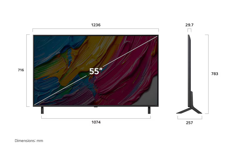 LG 55 QNED80 4K QNED AI Smart TV with webOS25 AI Magic Remote