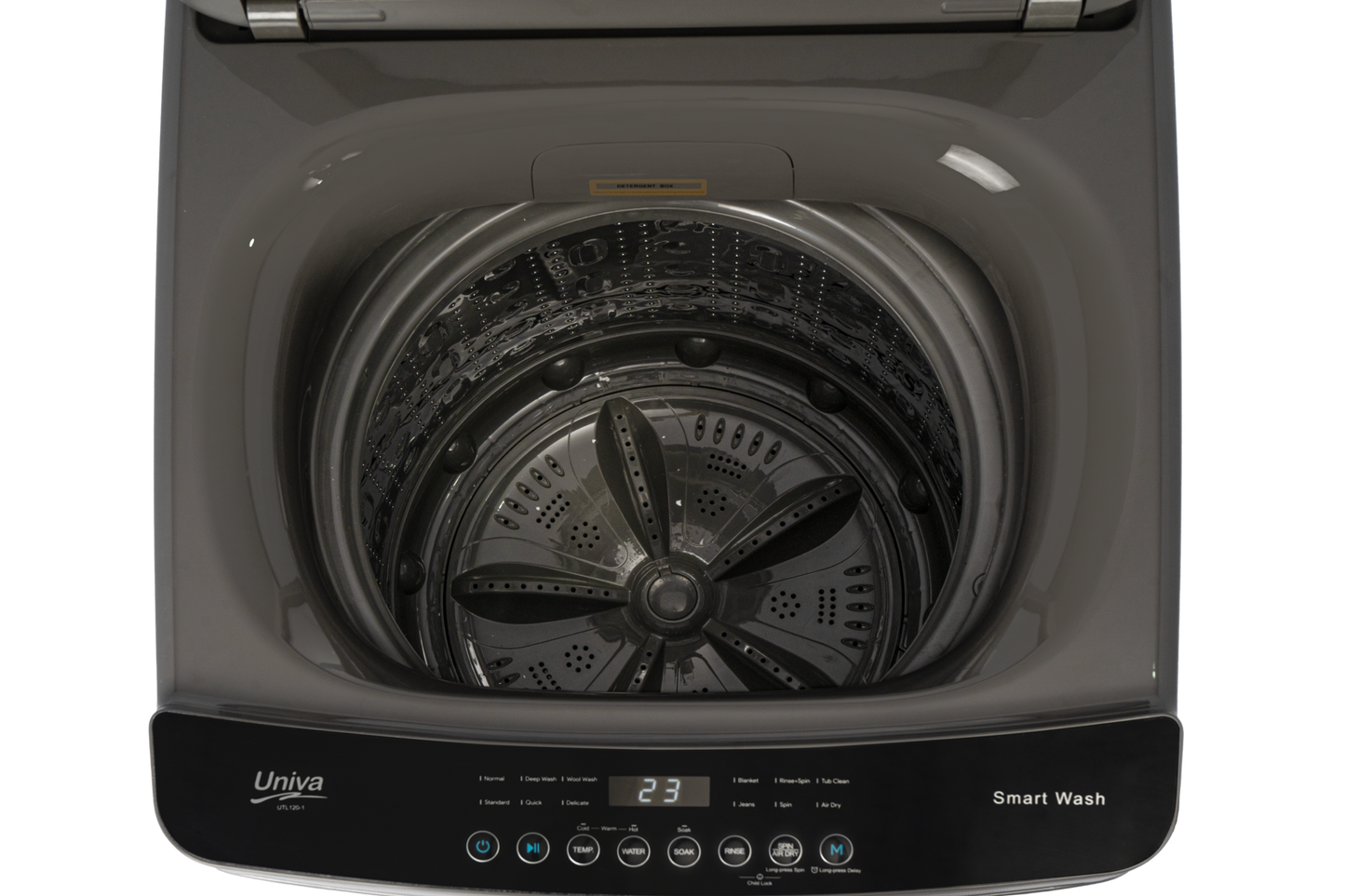Univa 12kg Fuzzy Logic Top Loader Washing Machine in Graphite Grey