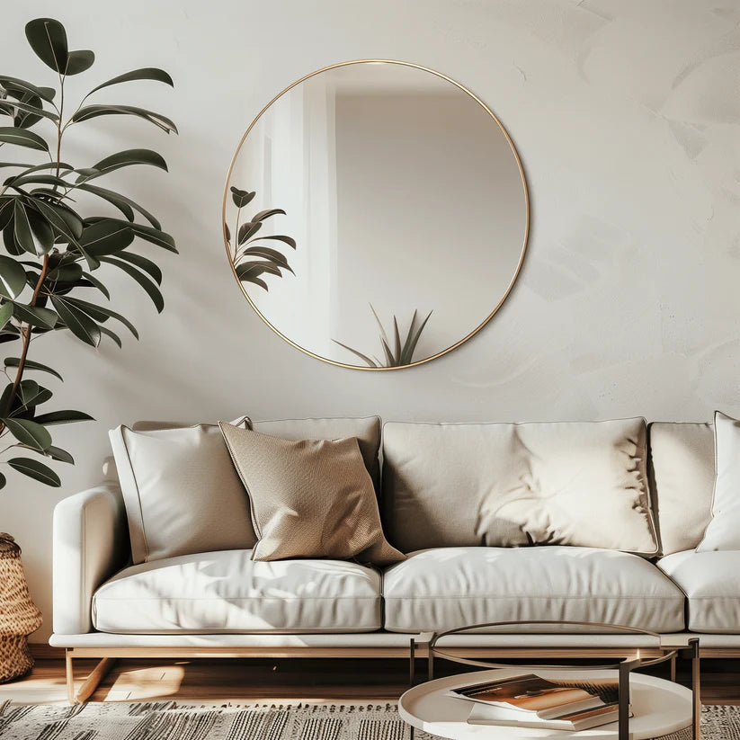 90cm Round Aluminium Mirror