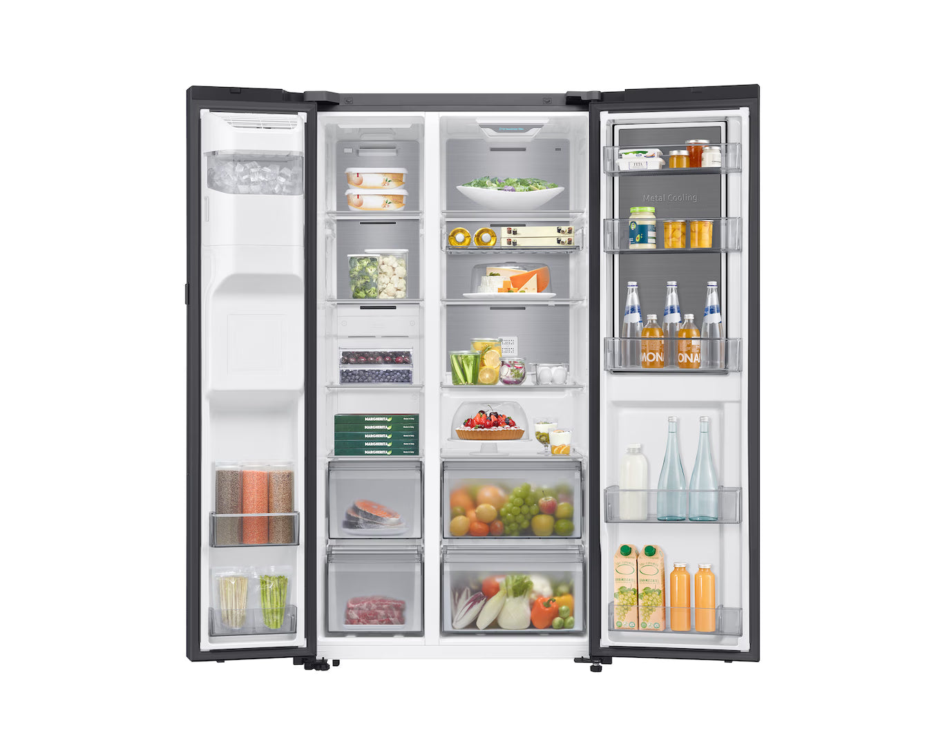 Samsung 609L AI Food Showcase Side By Side Fridge with Water Dispenser